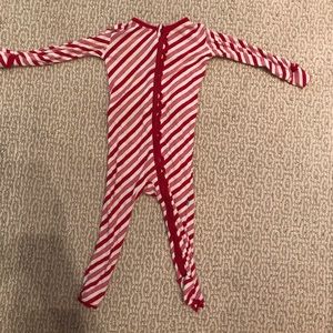 Kickee pants baby girl candy cane pajamas
